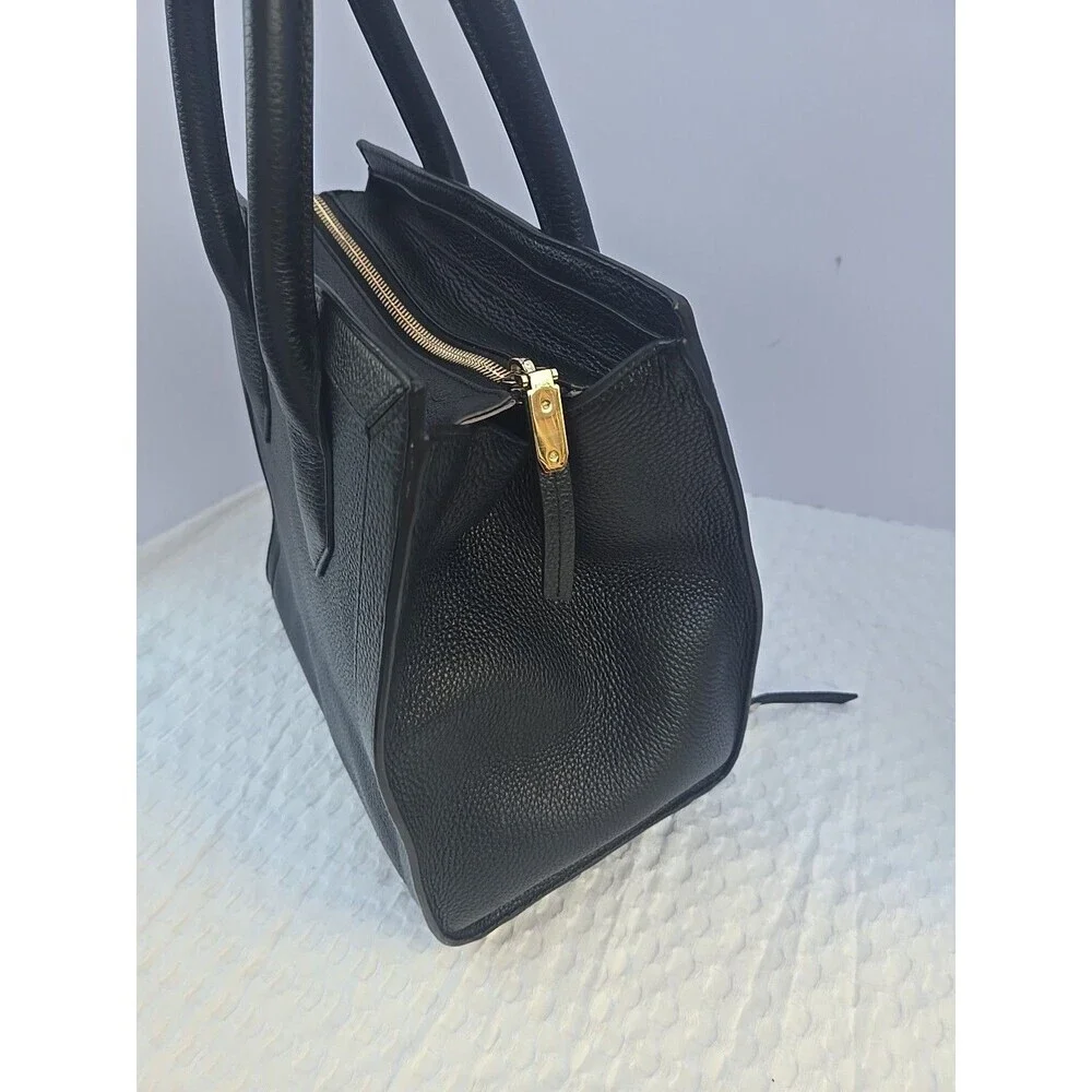Henri Bendel Rivington  Tote Bag Black Leather